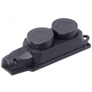 ОМЕГА Розетка каучук двойная с защитными крышками IP44 PKR62-016-2-K02