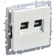 BRITE Розетка компьютерная двойная кат.5E RJ45 РК10-2-БрЖ жемчуг BR-K20-1-K36
