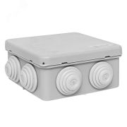 Коробка распределительная КМР-030-031 с крышкой (85х85х40) для прямого монтажа 8 мембр. вводов серая IP55 EKF plc-kmr-030-031