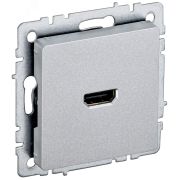 BRITE Розетка HDMI РHDMI-0-БрА алюминий BR-H10-K47