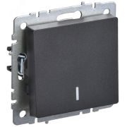 BRITE Выключатель одноклавишный с индикацией 10А ВС10-1-1-БрЧ черный BR-V10-1-10-K02