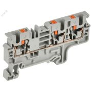 ARMAFIX Клемма пружинная Push-in CP-MC 3 вывода 4мм2 серая IEK YCT22-00-3-K03-004