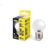 Лампа светодиодная G45 шар 5Вт 230В 4000К E27 IEK LLE-G45-5-230-40-E27