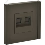 FORTE&PIANO Розетка компьютерная двойная RJ45 кат.5E FP333 серый IEK FP-K20-1-K03