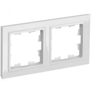 BRITE Рамка 2 поста РУ-2-БрБ белый BR-M22-K01