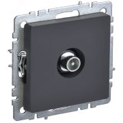 BRITE Розетка TV проходная РТВ10-0-БрГ графит BR-A10-P-K53