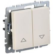 BRITE Выключатель жалюзи 10А ВС10-1-5-БрКр бежевый BR-V15-0-10-K10