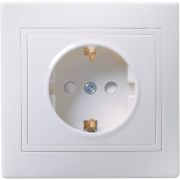 КВАРТА Розетка с заземлением со шторками белая 16А ERK11-K01-16-DM