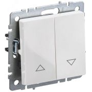 BRITE Выключатель жалюзи 10А ВС10-1-5-БрБ белый BR-V15-0-10-K01