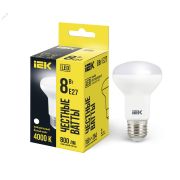 Лампа светодиодная R63 рефлектор 8Вт 230В 4000К E27 IEK LLE-R63-8-230-40-E27