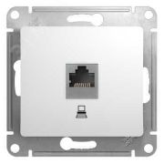 GLOSSA Розетка компьютерная RJ45 категория 5е в рамку белая GSL000181K