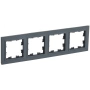 BRITE Рамка 4 поста РУ-4-БрГ графит BR-M42-K53