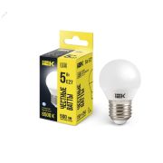 Лампа светодиодная G45 шар 5Вт 230В 6500К E27 IEK LLE-G45-5-230-65-E27