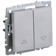 BRITE Выключатель жалюзи 10А ВС10-1-5-БрА алюминий BR-V15-0-10-K47
