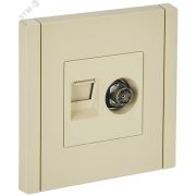 FORTE&PIANO Розетка двойная TV+RJ45 кат.5E FP436 ваниль IEK FP-AK20-1-K10