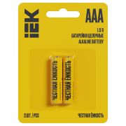 Батарейка щелочная Alkaline LR03/AAA (2шт/блистер) IEK ABT-LR03-OP-L02