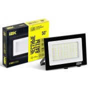 Прожектор СДО 06-50 светодиодный черный IP65 6500K IEK LPDO601-50-65-K02