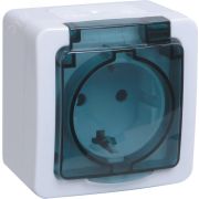Гермес PLUS Розетка с заземлением с крышкой наружная IP54 ERMP12-K03-16-54-EC