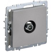 BRITE Розетка TV проходная РТВ10-0-БрС сталь BR-A10-P-K46