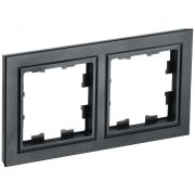 BRITE Рамка 2 поста РУ-2-БрЧ черный BR-M22-K02