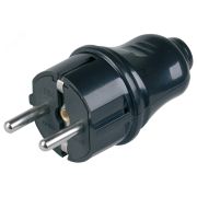 Евровилка прямая черная 16А EVP10-16-01-K02