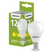 Лампа светодиодная G45 шар 12Вт 230В 3000К E14 GENERICA LL-G45-12-230-30-E14-G