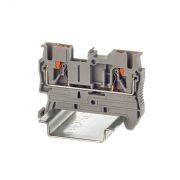 Клемма проходная, зажим push-in, 2 точки подключения, 2,5 кв.мм, серая VPR-2.5-GY