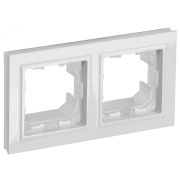 BRITE Рамка 2 поста IP44 РУ-2-БрБ-44 белый BR-M22-44-K01