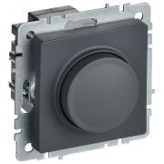 BRITE Светорегулятор поворотно-нажимной 600Вт СС10-1-0-БрГ графит BR-D20-0600-K53