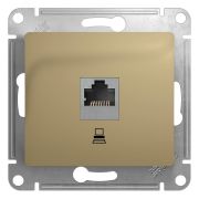 GLOSSA Розетка компьютерная RJ45 категория 5е в рамку титан GSL000481K