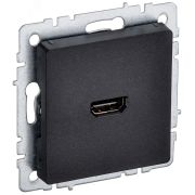 BRITE Розетка HDMI РHDMI-0-БрЧ черный BR-H10-K02