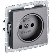 BRITE Розетка без заземления без защитных шторок 10А РС10-1-0-БрС сталь BR-R10-10-K46