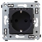 Avanti Розетка в стену, 2P+E, с з/ш, Черный матовый 4412003