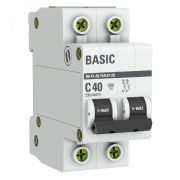 Выключатель автоматический двухполюсный 40А С ВА47-29 4.5кА mcb4729-2-40C
