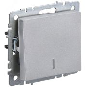 BRITE Выключатель одноклавишный с индикацией 10А ВС10-1-1-БрА алюминий BR-V10-1-10-K47