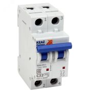 Выключатель автоматический двухполюсный 2А C 6кА AC OptiDin BM63-2C2-УХЛ3 260603