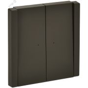 FORTE&PIANO Выключатель 2-клавишный проходной с индикацией 10А FP308 серый IEK FP-V22-1-10-1-K03