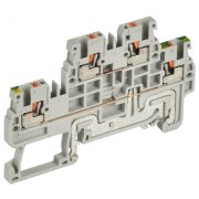 ARMAFIX Клемма пружинная Push-in CP-ML-PEN 2 ур. земля-низ 1,5мм2 серая IEK YCT23-03-2-K03-001