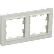 BRITE Рамка 2 поста РУ-2-БрКр бежевый BR-M22-K10
