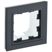 BRITE Рамка 1 пост IP44 РУ-1-БрГ-44 графит BR-M12-44-K53