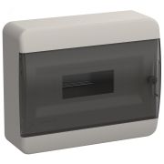 Корпус пластиковый навесной на 12 модулей ЩРН-П-12 IP41 TEKFOR черная прозрачная дверь TF5-KP12-N-12-41-K01-K03