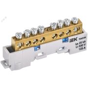 TEKFOR Шина N ноль неизолированная на универсальном держателе 8х12-8-С IEK TF-NN20-08-DL-K07