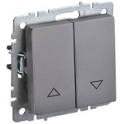 BRITE Выключатель жалюзи 10А ВС10-1-5-БрС сталь BR-V15-0-10-K46
