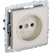 BRITE Розетка без заземления без защитных шторок 10А РС10-1-0-БрКр бежевый BR-R10-10-K10
