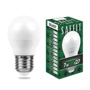 Лампа светодиодная LED 7вт Е27 белый матовый шар 55037