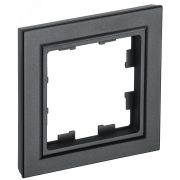 BRITE Рамка 1 пост РУ-1-БрЧ черный BR-M12-K02