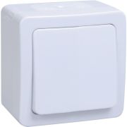 Гермес PLUS Выключатель одноклавишный проходной наружный белый IP54 EVMP12-K01-10-54-EC