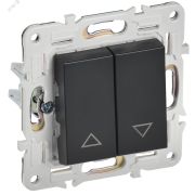 SKANDY Выключатель жалюзи 10А SK-V12Bl черный IEK SK-V15-0-10-K02