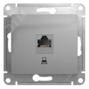 GLOSSA Розетка компьютерная RJ45 категория 5е в рамку алюминий GSL000381K