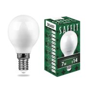 Лампа светодиодная LED 7вт Е14 белый матовый шар 55035